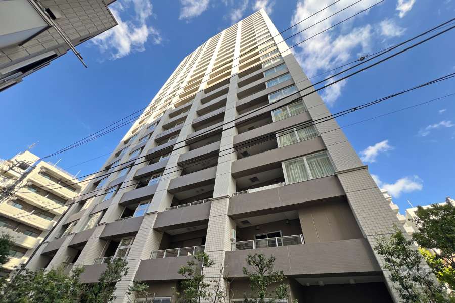 新宿山吹アインスタワーの外観（南西側から）