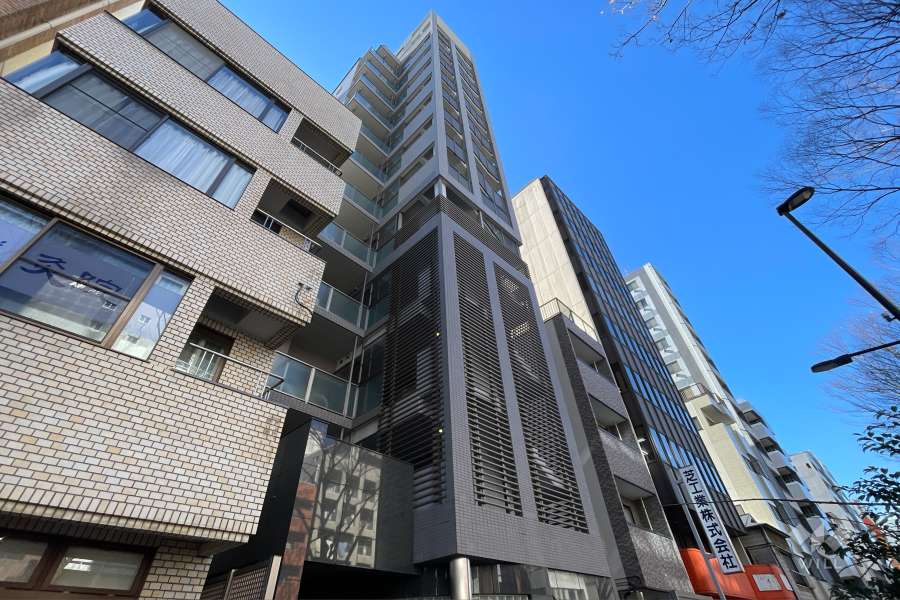 イトーピア神楽坂の外観（北東側から）