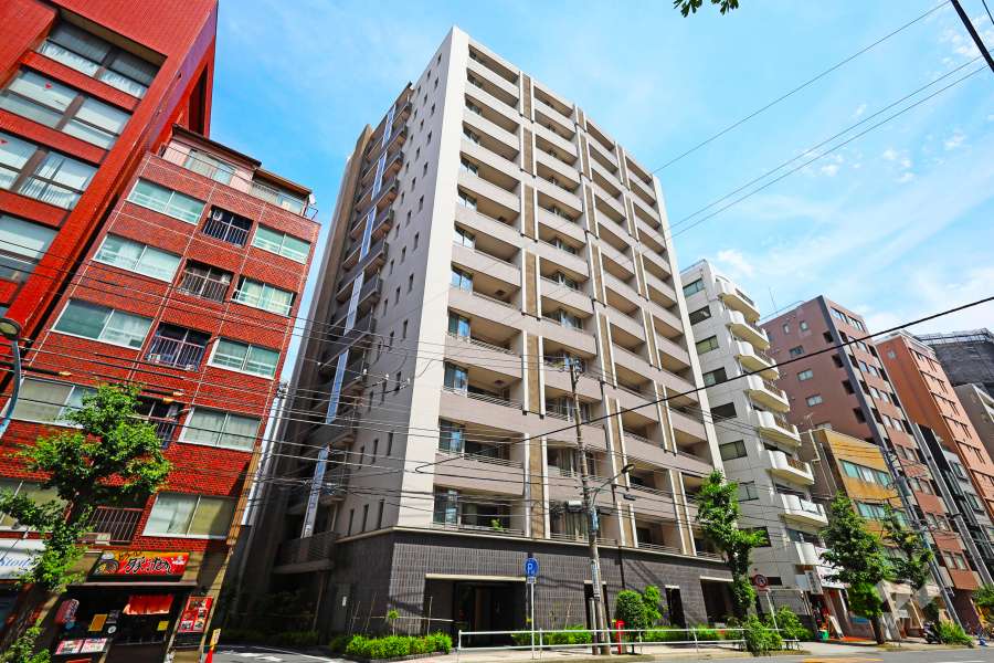 ザ・パークハウス山吹神楽坂の外観（北西側から）