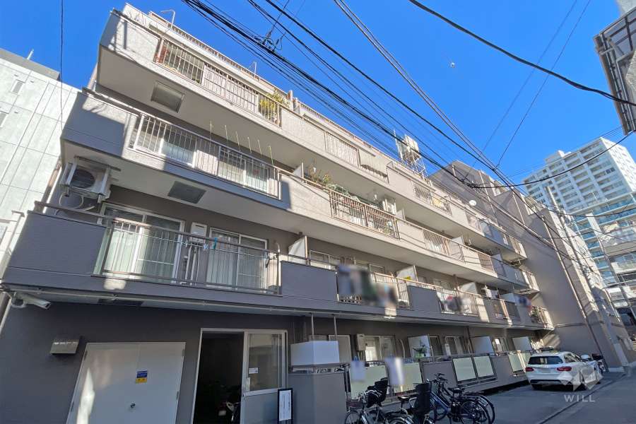 江戸川橋ダイヤハイツの外観（南西側から）