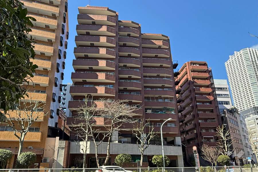 マンション新宿御苑の外観（南東側から）　