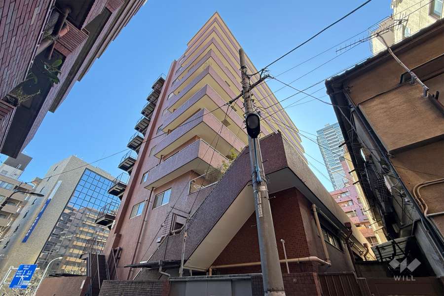 マンション新宿御苑の外観（北西側から）　