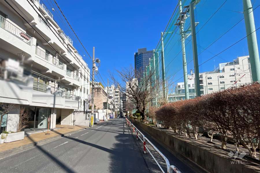 敷地東側の前面道路