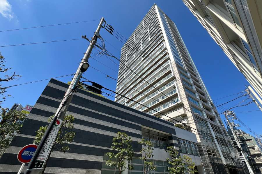 ライオンズ四谷タワーゲートの外観（南東側から）