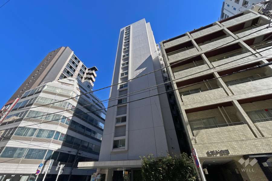 ジェノヴィア新宿御苑グリーンヴェールの外観（南西側から）