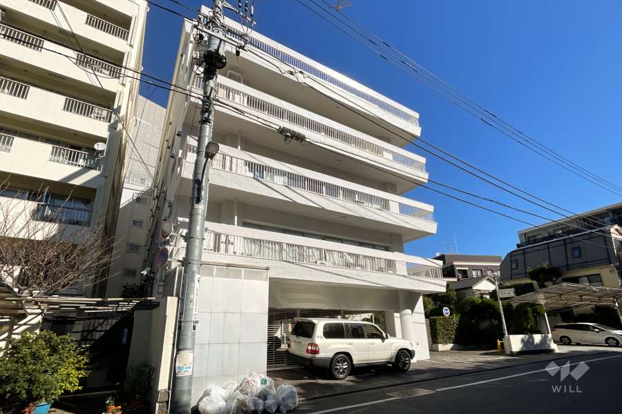 市谷台グランドマンションの外観（南西側から）