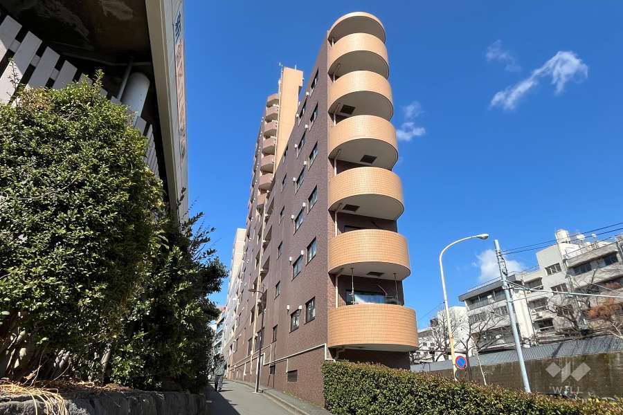 フォーチュンコート市ヶ谷パークヒルズの外観（南西側から）