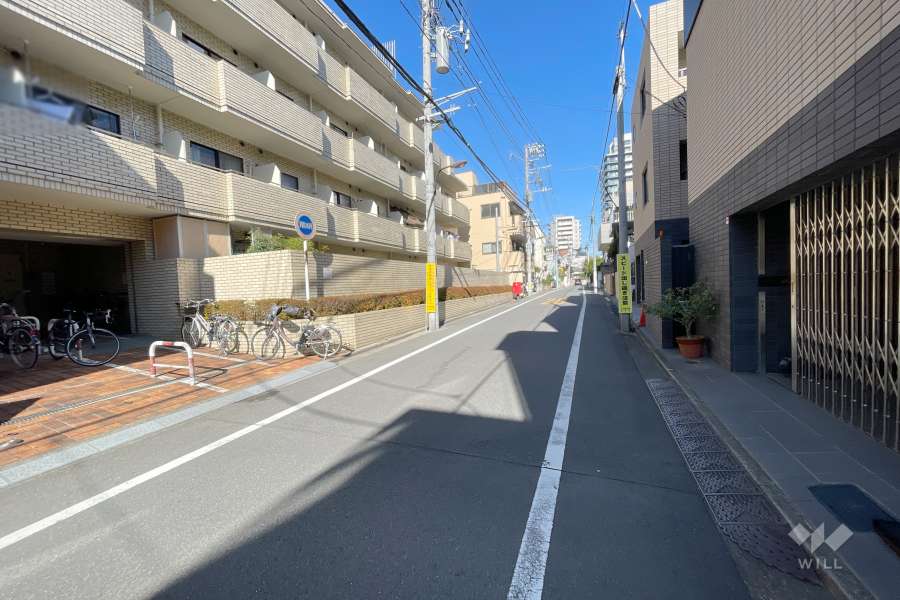 敷地東側の前面道路