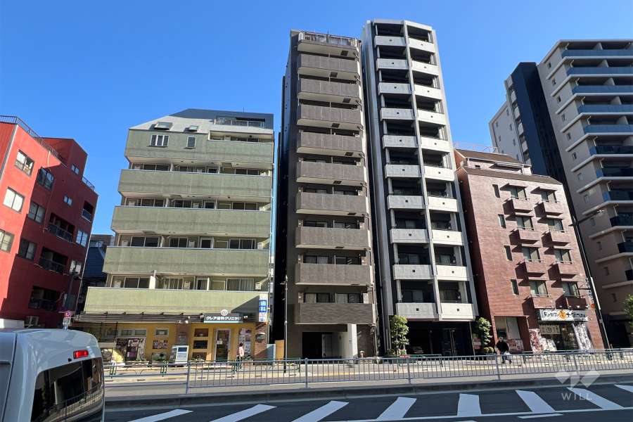 レジオス市谷の外観（北西側から）