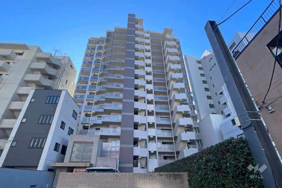 パークハウス新宿若松町の外観（北西側から）