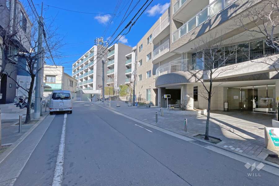 敷地の南側前面道路（東側から）