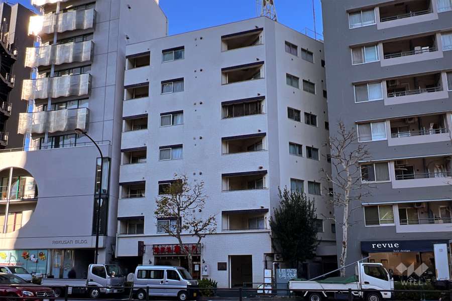 ダイアパレス四谷舟町の外観（南東側から）