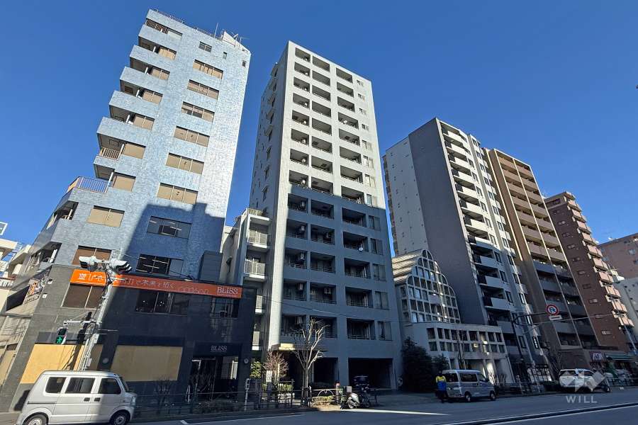 アビテ曙橋の外観（南西側から）