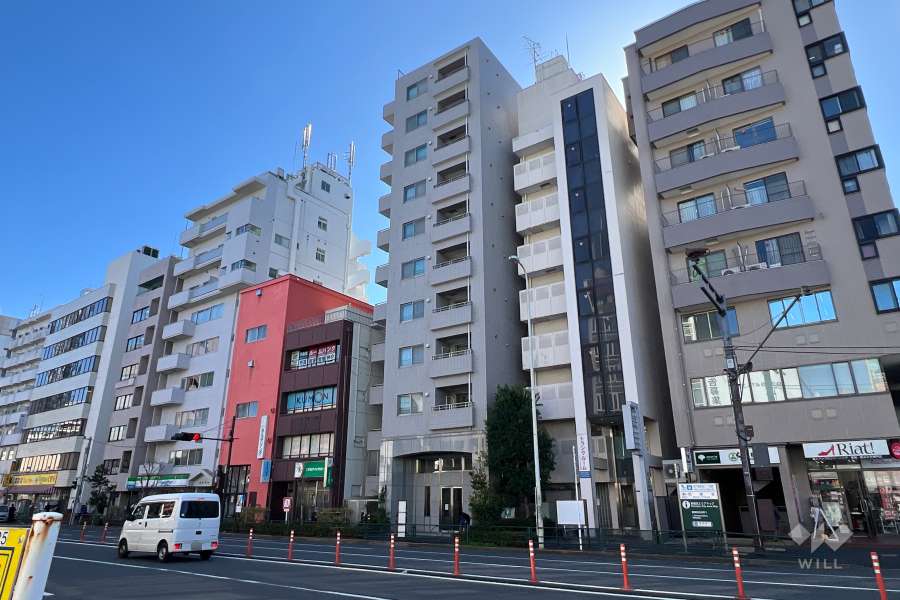 プリンスハイツ曙橋の外観（北西側から）