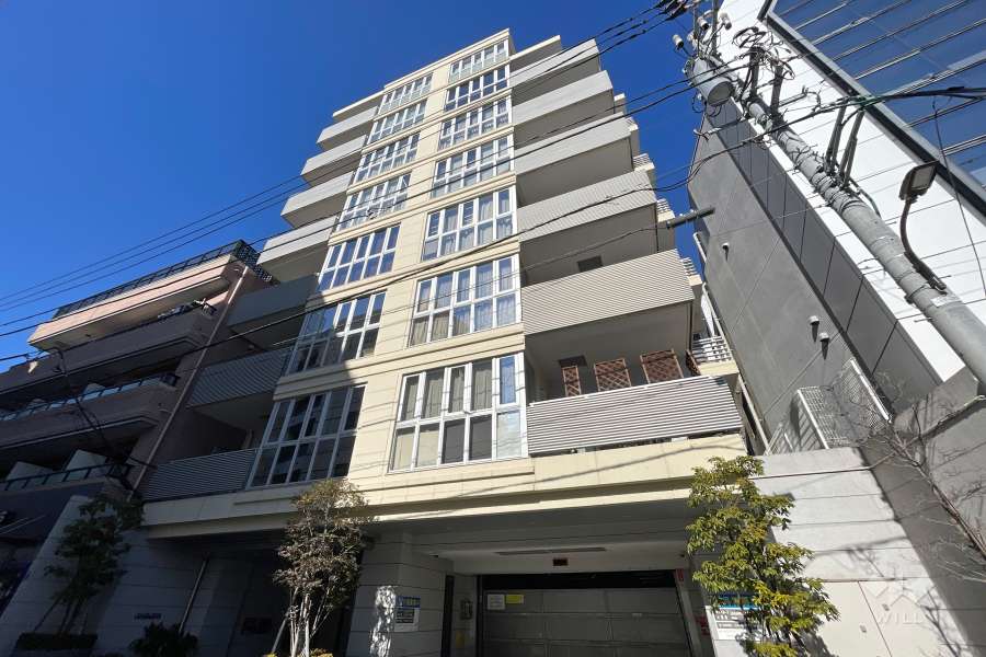 サンクタス四谷曙橋ルーセンシティの外観（南東側から）