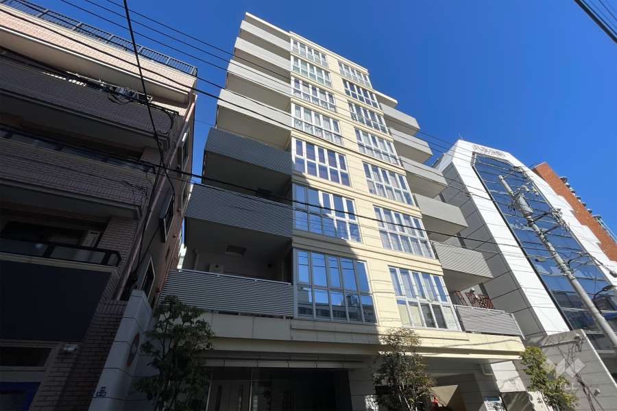 サンクタス四谷曙橋ルーセンシティの外観（南西側から）