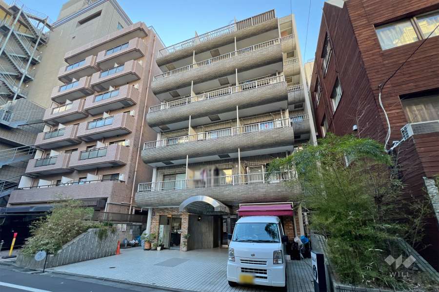 中銀マーブルマンシオン新宿5丁目の外観（北東側から）
