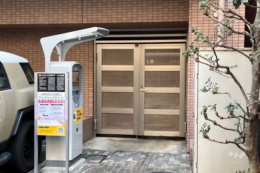 駐輪場の出入口