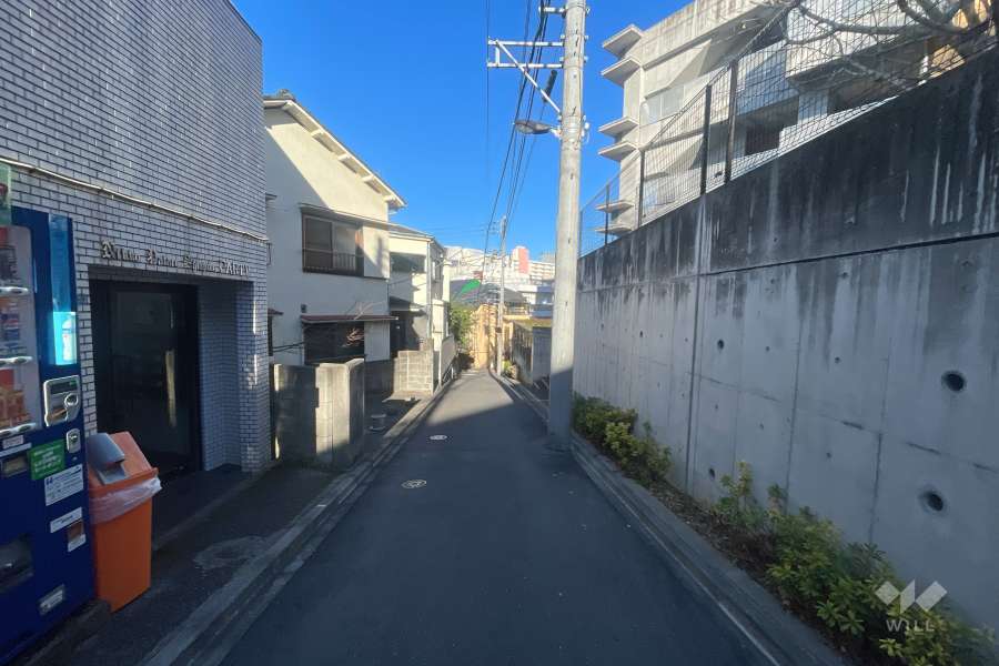 敷地北東側の前面道路　