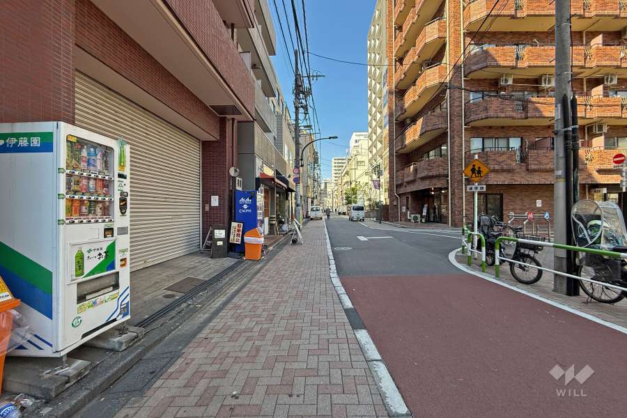 敷地北側の前面道路（東側から）