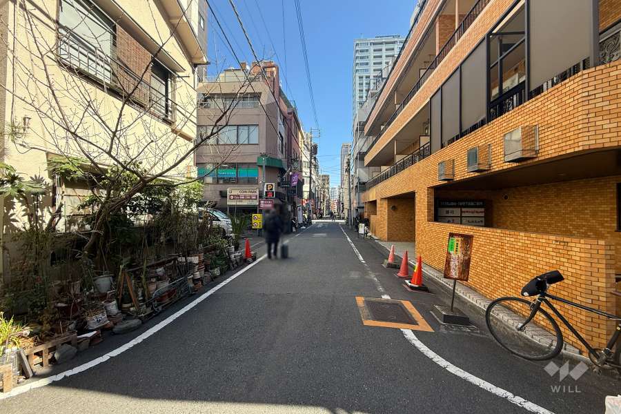 敷地北側の前面道路