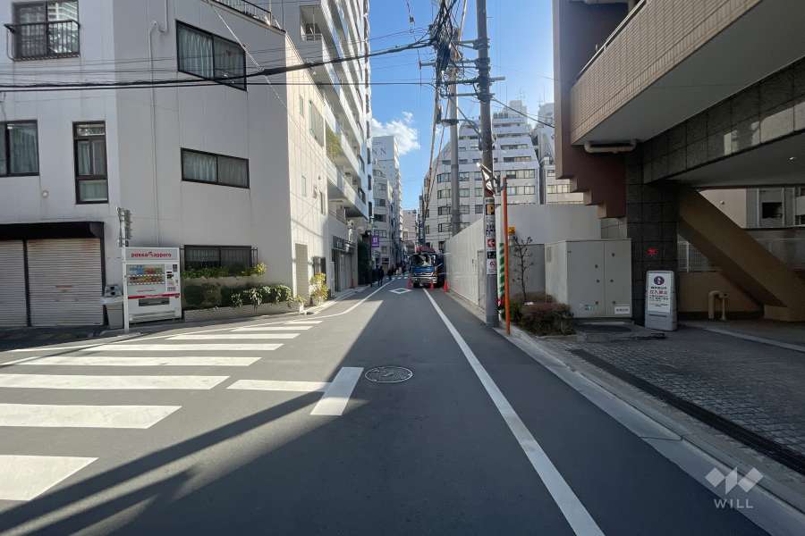 敷地東側の前面道路　