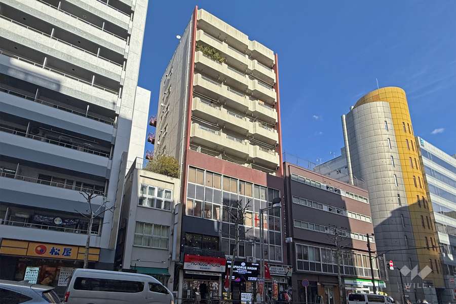 サニーコーポ新宿の外観（南西側から）