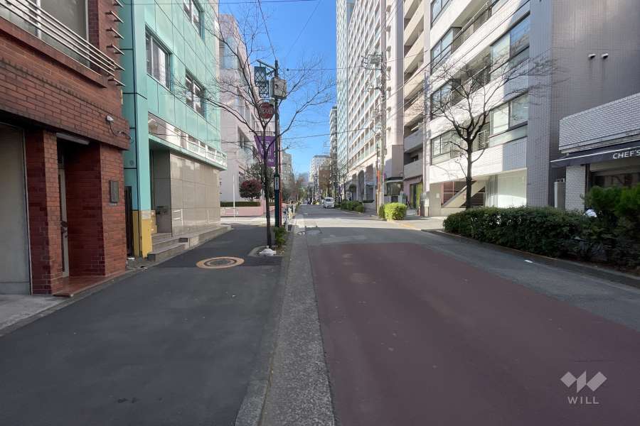 敷地南側の前面道路　