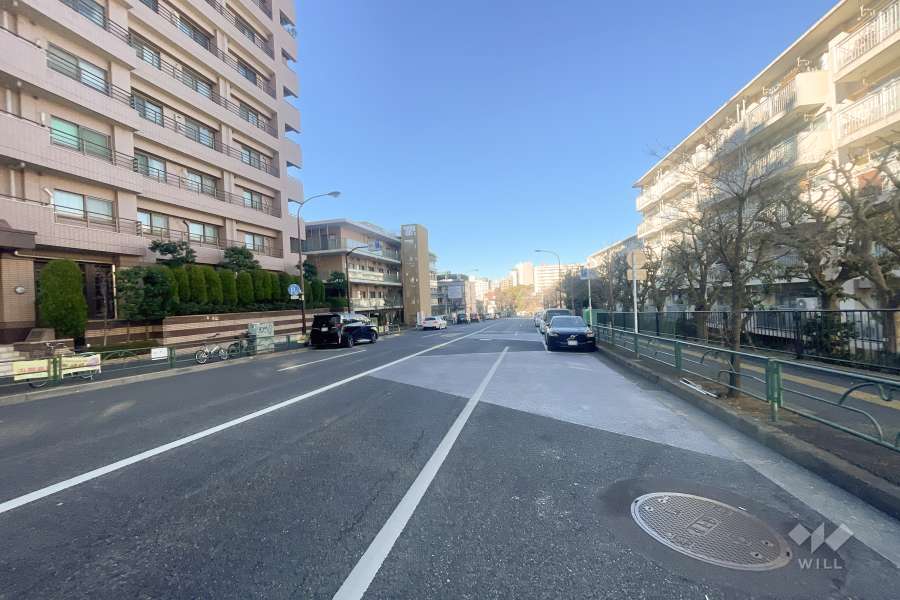 敷地の北側前面道路（東側から）