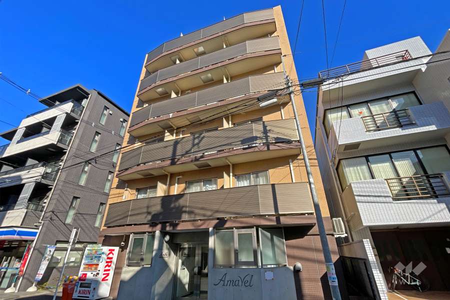 アマヴェル神楽坂の外観（南西側から）