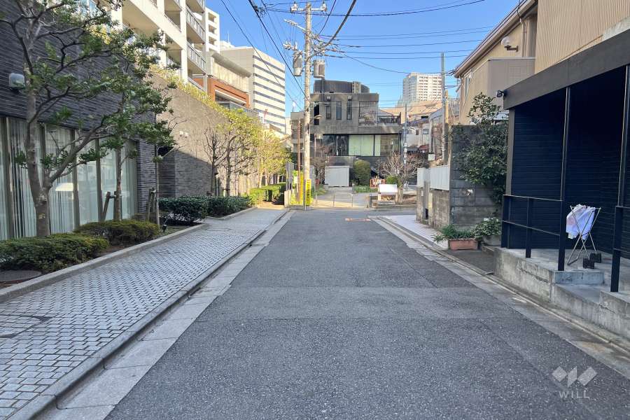 敷地南側の前面道路　
