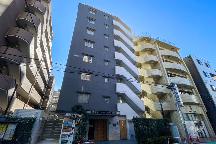 ラグジュアリーアパートメントデュオ神楽坂の外観（北東側から）