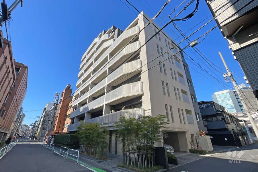 クレヴィア神楽坂の外観（南東側から）