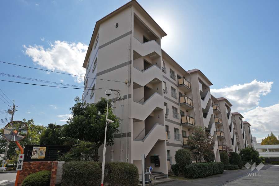 コスモハイツ瑞ヶ丘B棟の外観(北東側から)