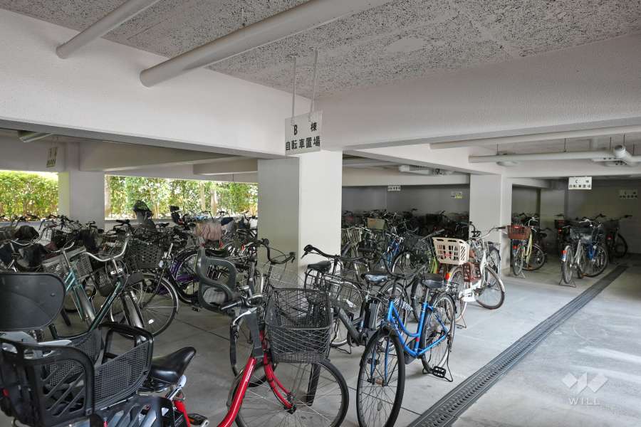 駐輪場(コスモハイツ瑞ヶ丘C棟にあります)