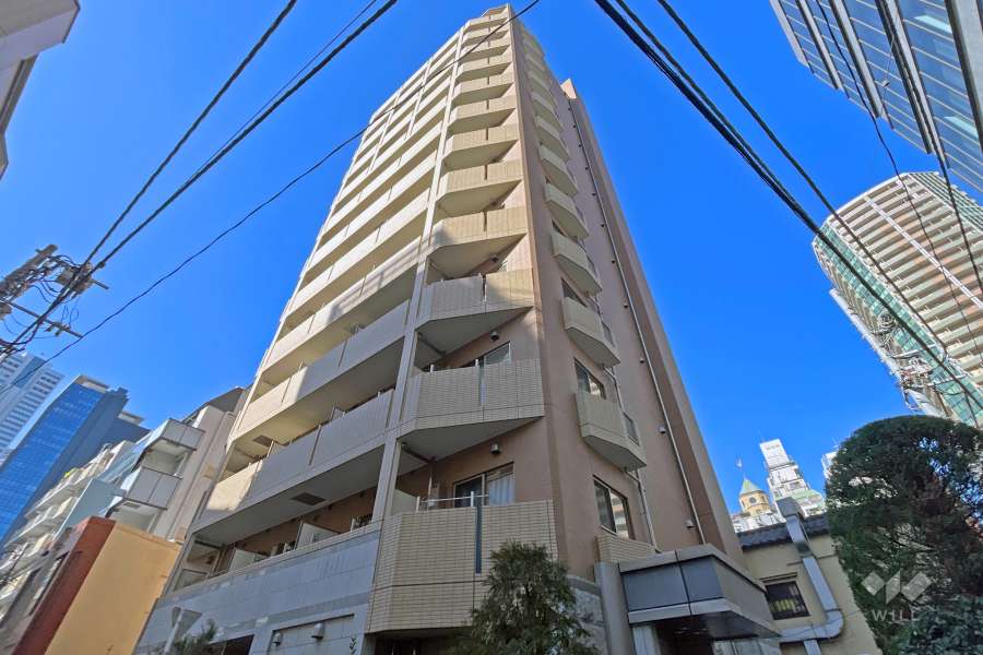 パレステュディオ新宿ウエストの外観（北東側から）