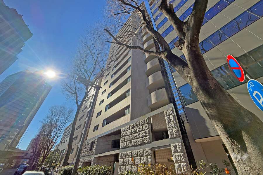 パレステュディオ新宿都庁前の外観（北側から）