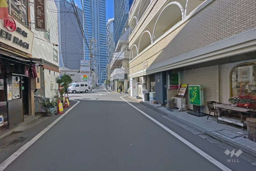 敷地の東側前面道路（南側から）
