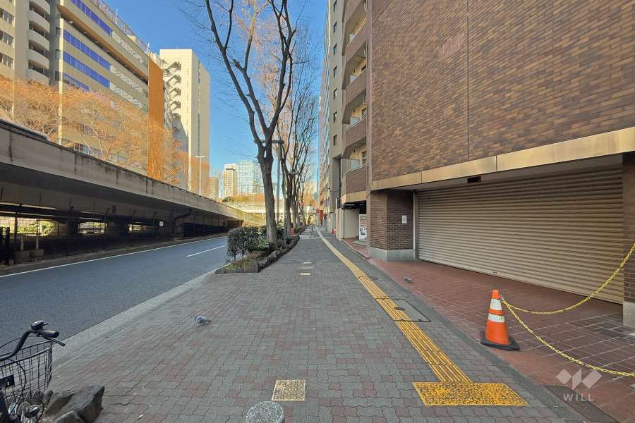 敷地西側の前面道路（南側から）