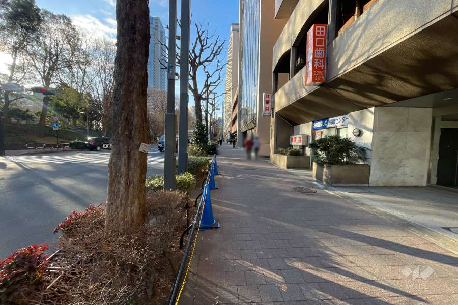 敷地東側の前面道路　