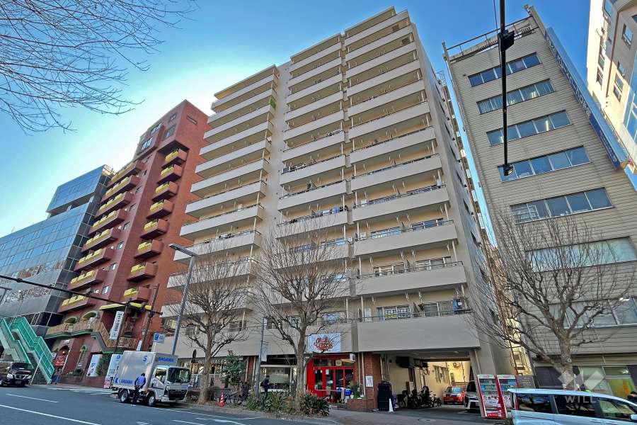 新宿パークサイド永谷の外観（北東側から）