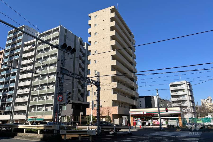 ステージファースト西早稲田の外観（南側から）