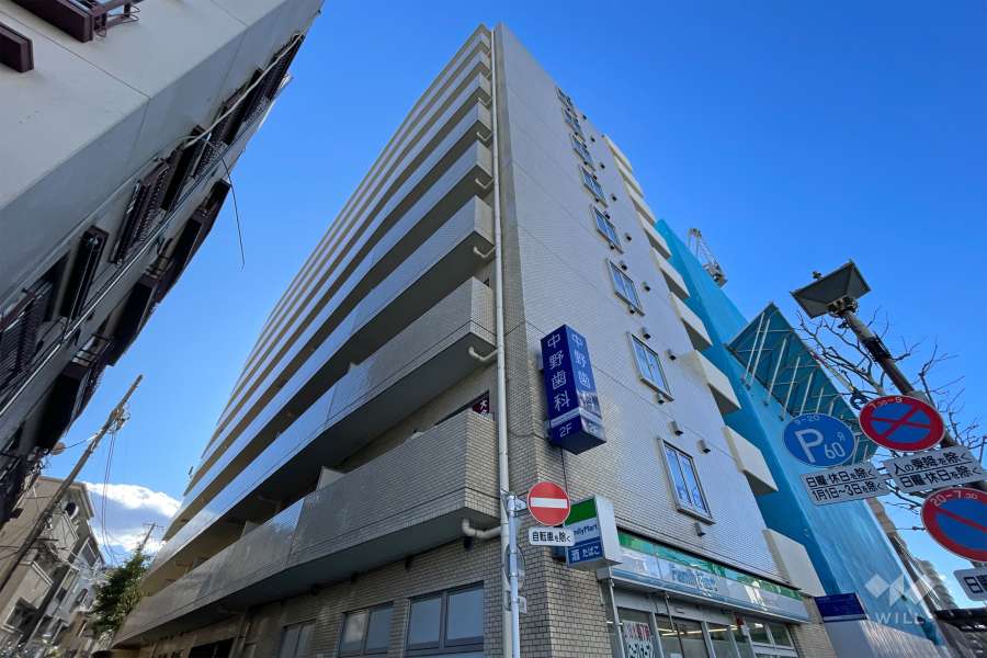 パシフィック早稲田の外観（北東側から）