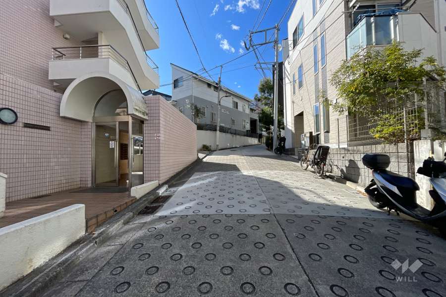 敷地北側の前面道路　