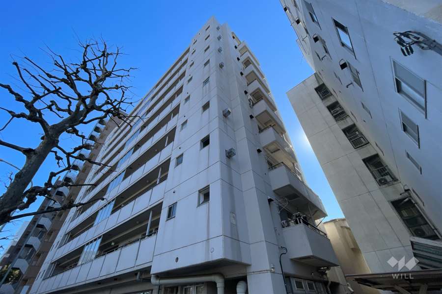 ハラダ面影橋マンションの外観（北西側から）