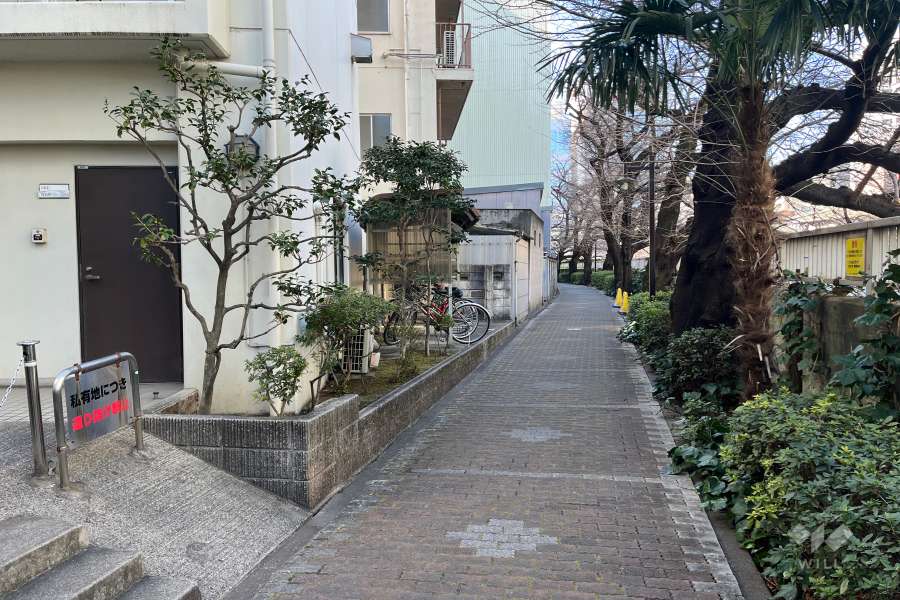 敷地北東側の前面道路