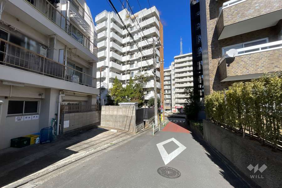 敷地東側の前面道路