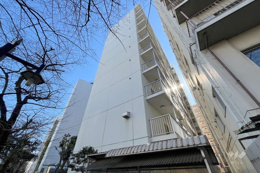 カーネ西早稲田の外観（北側から）