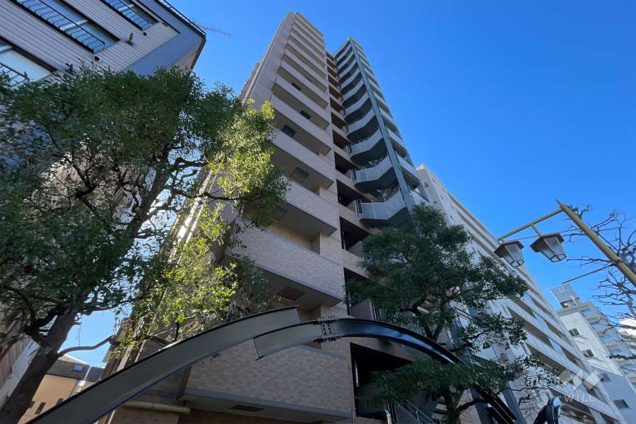 ヴィルヌーブ西早稲田の外観（北東側から）