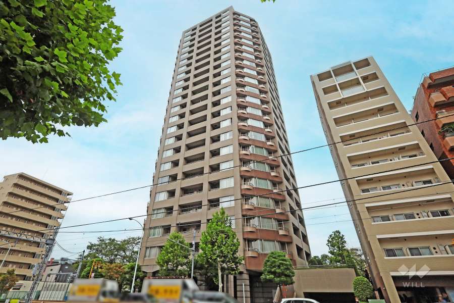 西早稲田シティタワーの外観（南東側から）